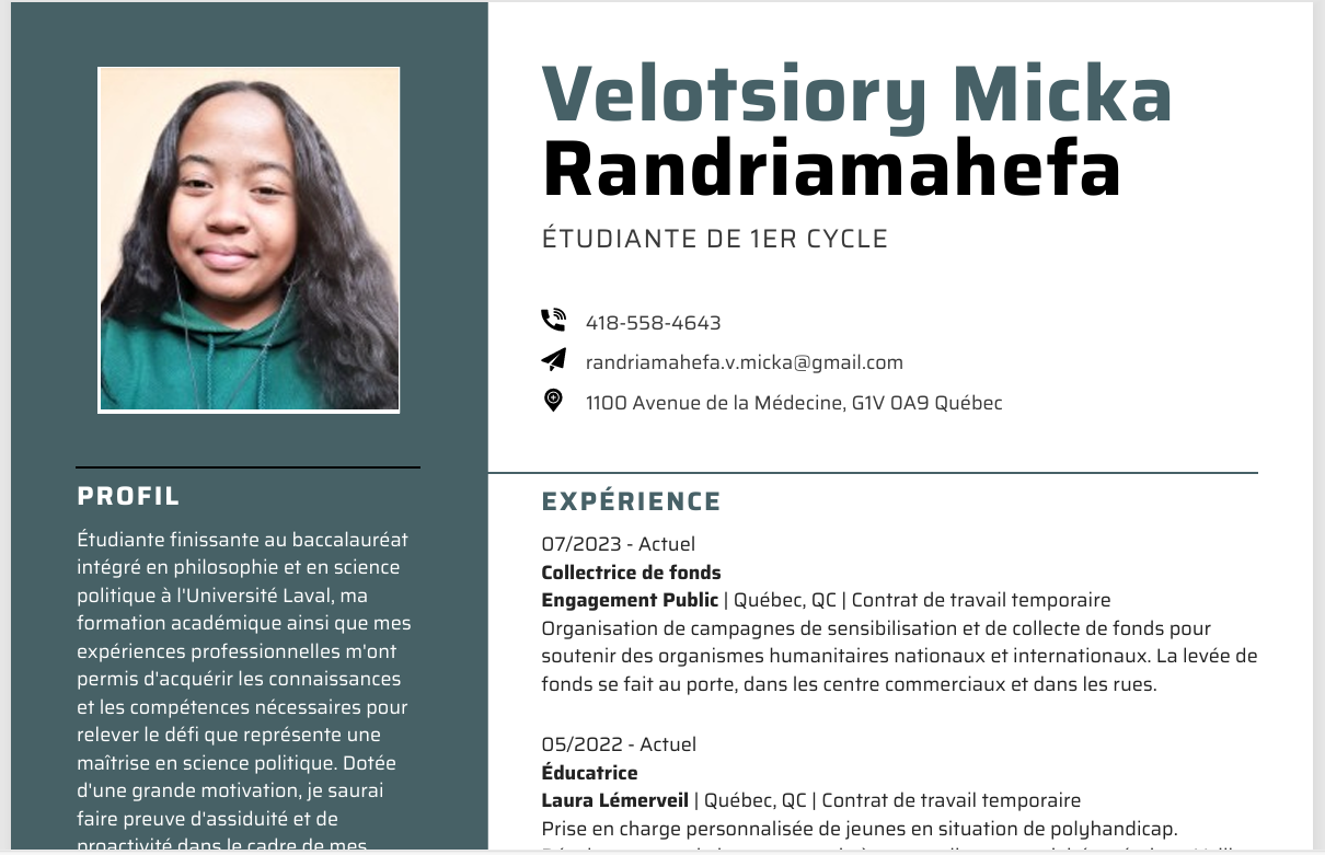Photo CV